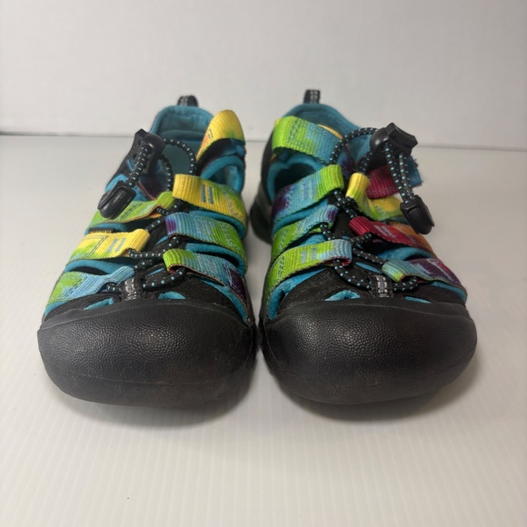 Keen Kids' Newport H2 Water Sandals Size 13 1018441 Tie Dye Rainbow Bungee Strap - Picture 2 of 15